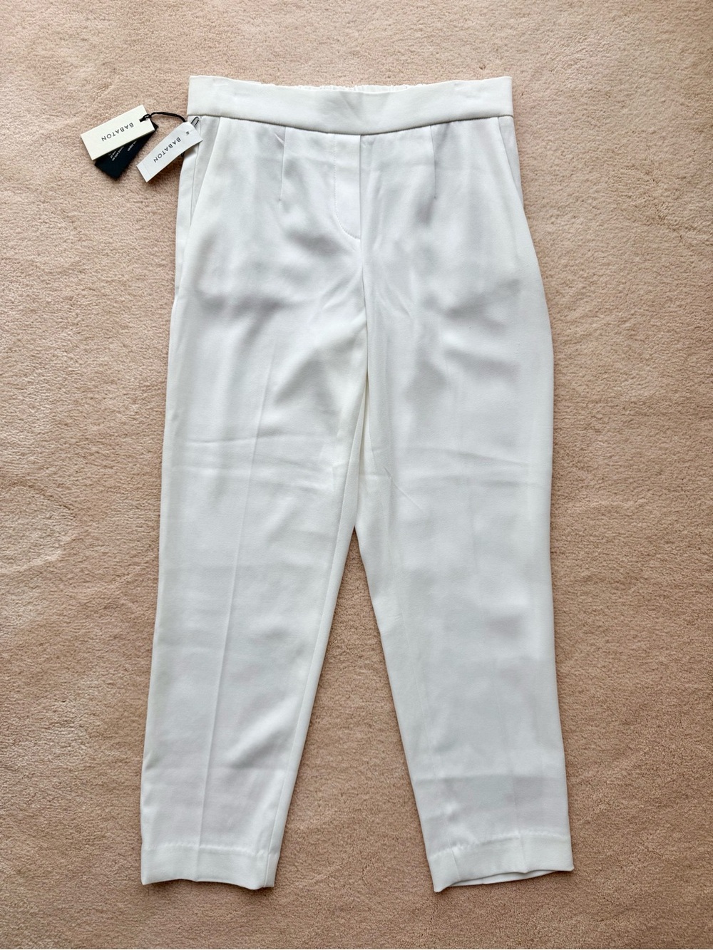 NWT Babaton Conan Pant White Tailored Ankle Trousers Aritzia Size 2
